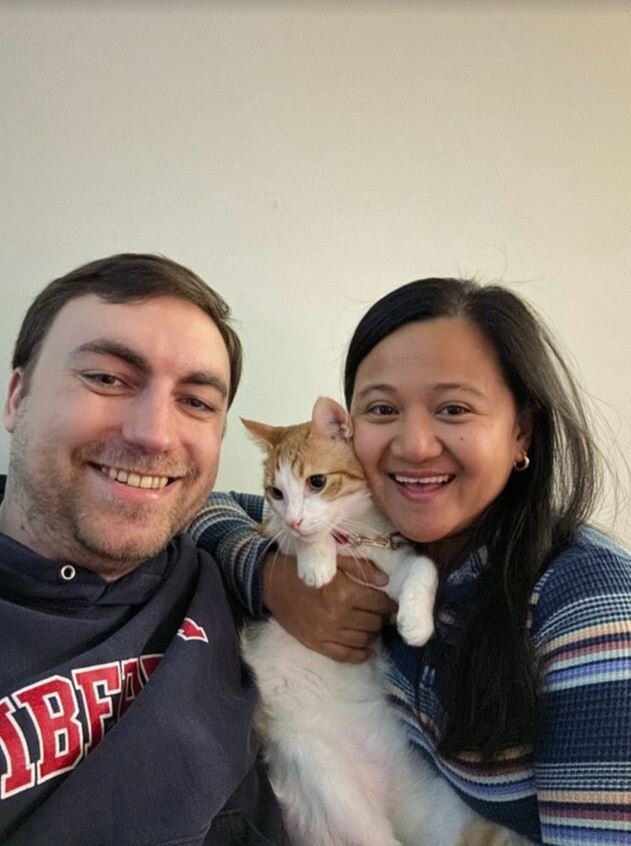 First time meeting Gab, Winnie's fur baby.